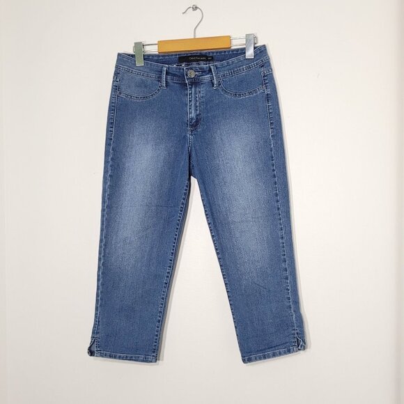 Calvin Klein | Blue Jean Denim Skinny Crop Capri Pants Stretch Classic 6 - Picture 1 of 11
